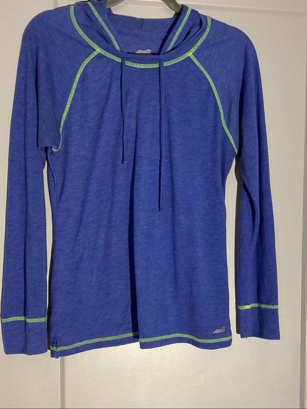 Avia Royal Blue Hoodie with Neon Green Stitching